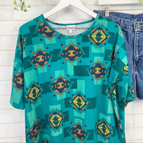 Lularoe Boho Aztec Irma Tunic Sz M - Picture 2 of 5